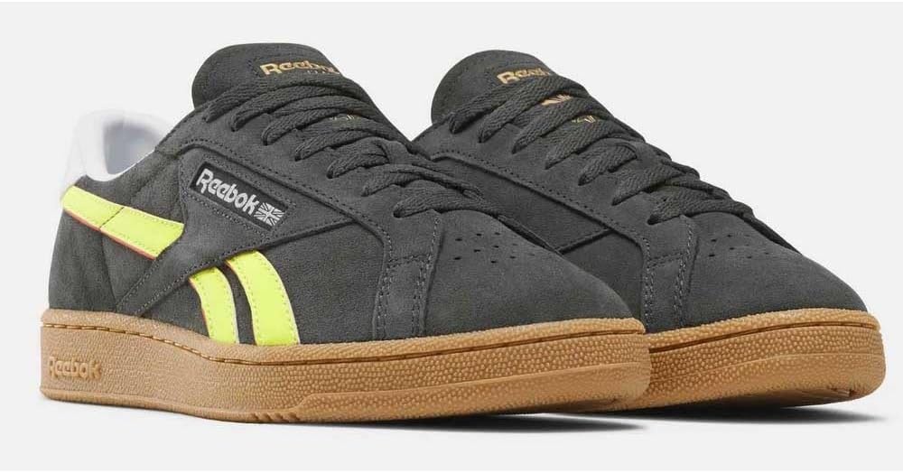 image:imageReebok Unisex Adult Club C Grounds SneakersBlack Electric Yellow Gum