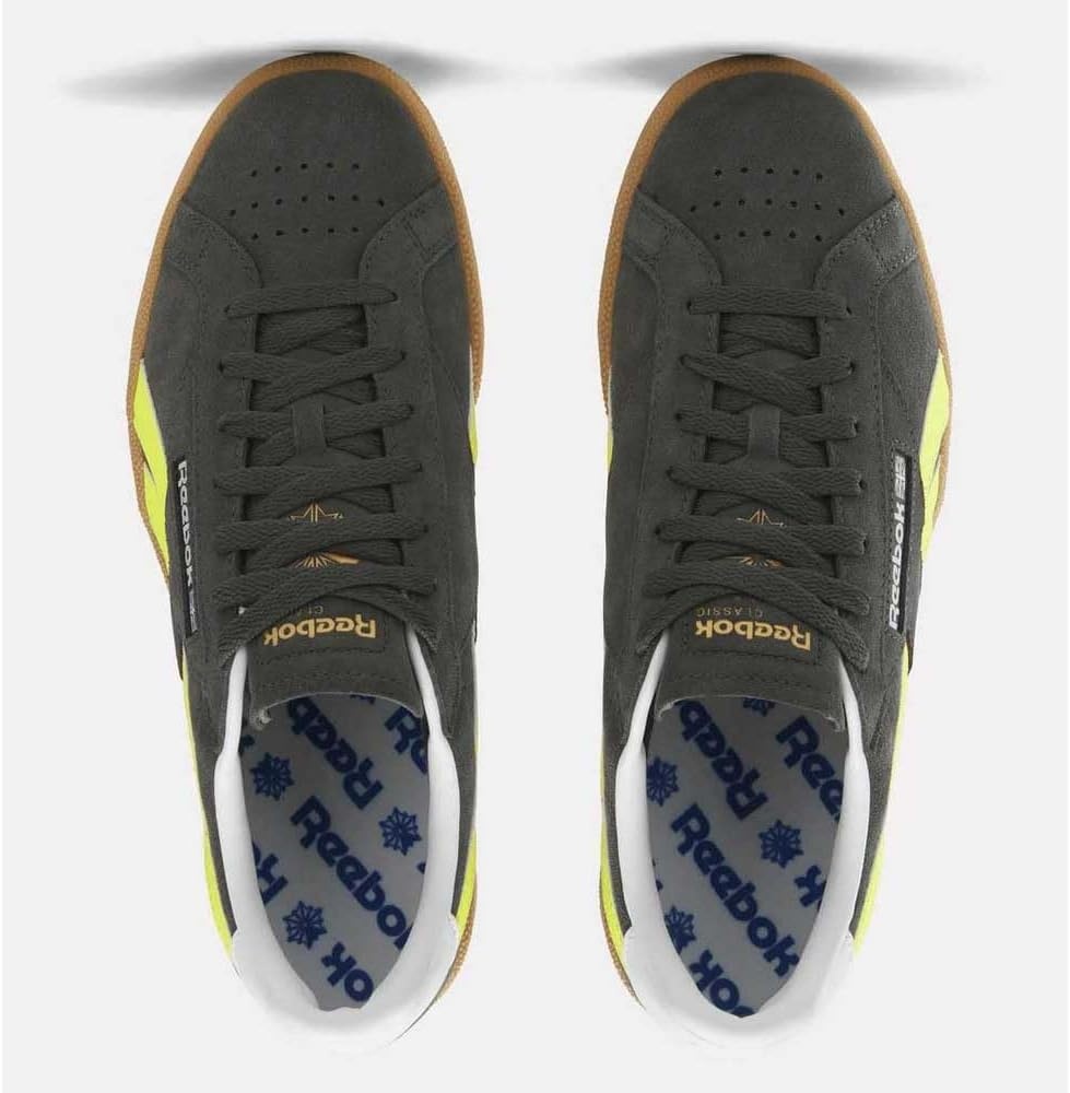 image:imageReebok Unisex Adult Club C Grounds SneakersBlack Electric Yellow Gum