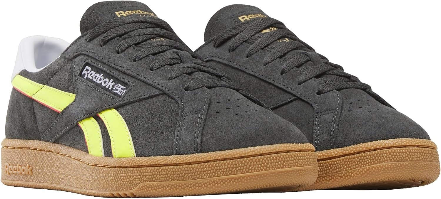 image:imageReebok Unisex Adult Club C Grounds SneakersBlackElectric YellowGum