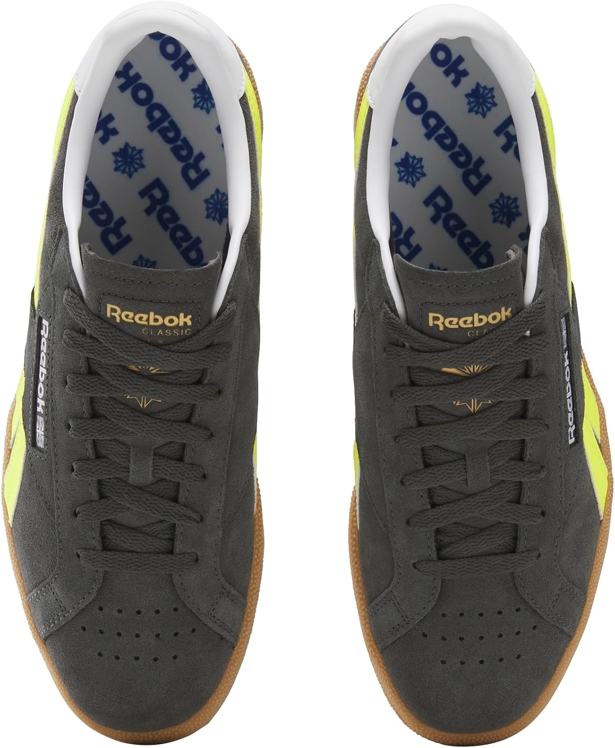 image:imageReebok Unisex Adult Club C Grounds SneakersBlackElectric YellowGum