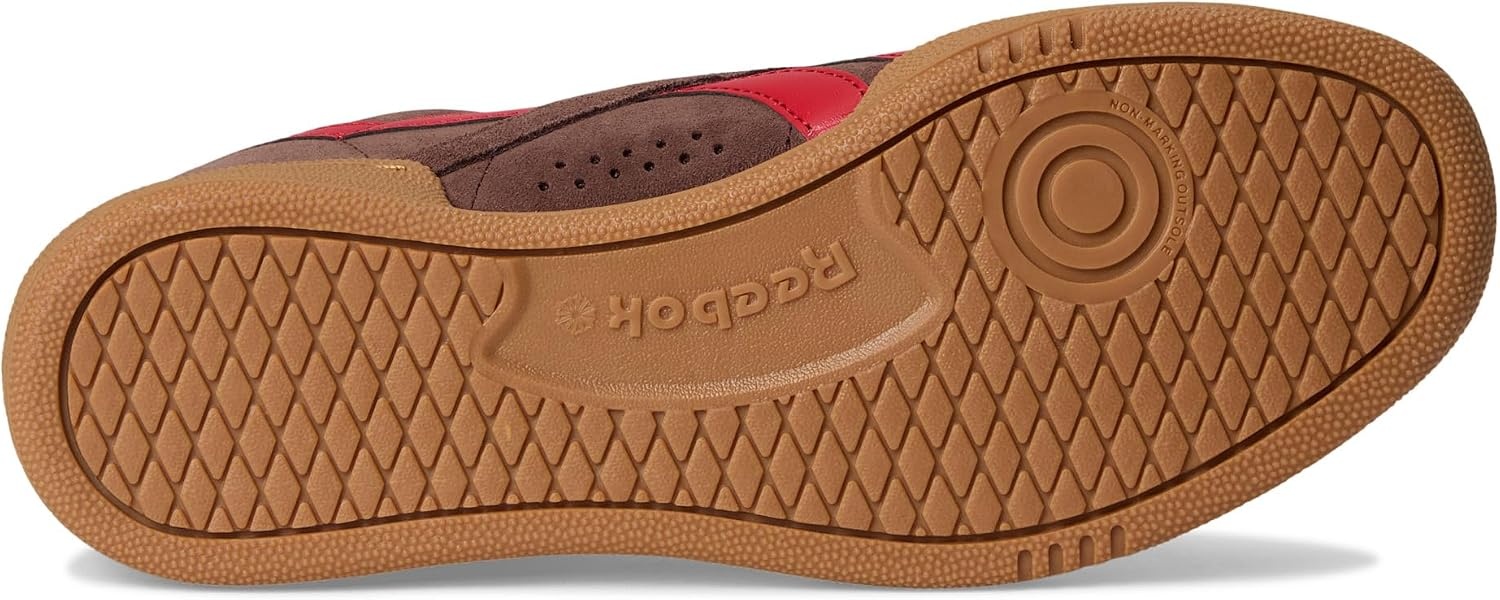 image:imageReebok Unisex Adult Club C Grounds SneakersCampus BrownVector RedGum