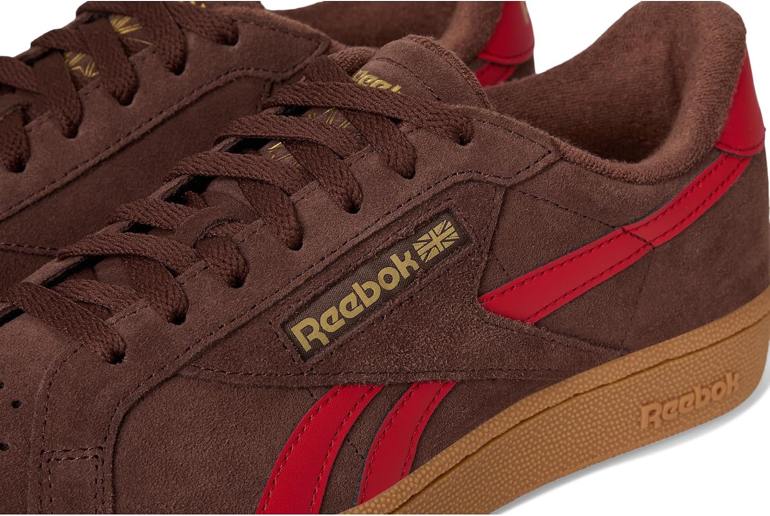 image:imageReebok Unisex Adult Club C Grounds SneakersCampus BrownVector RedGum