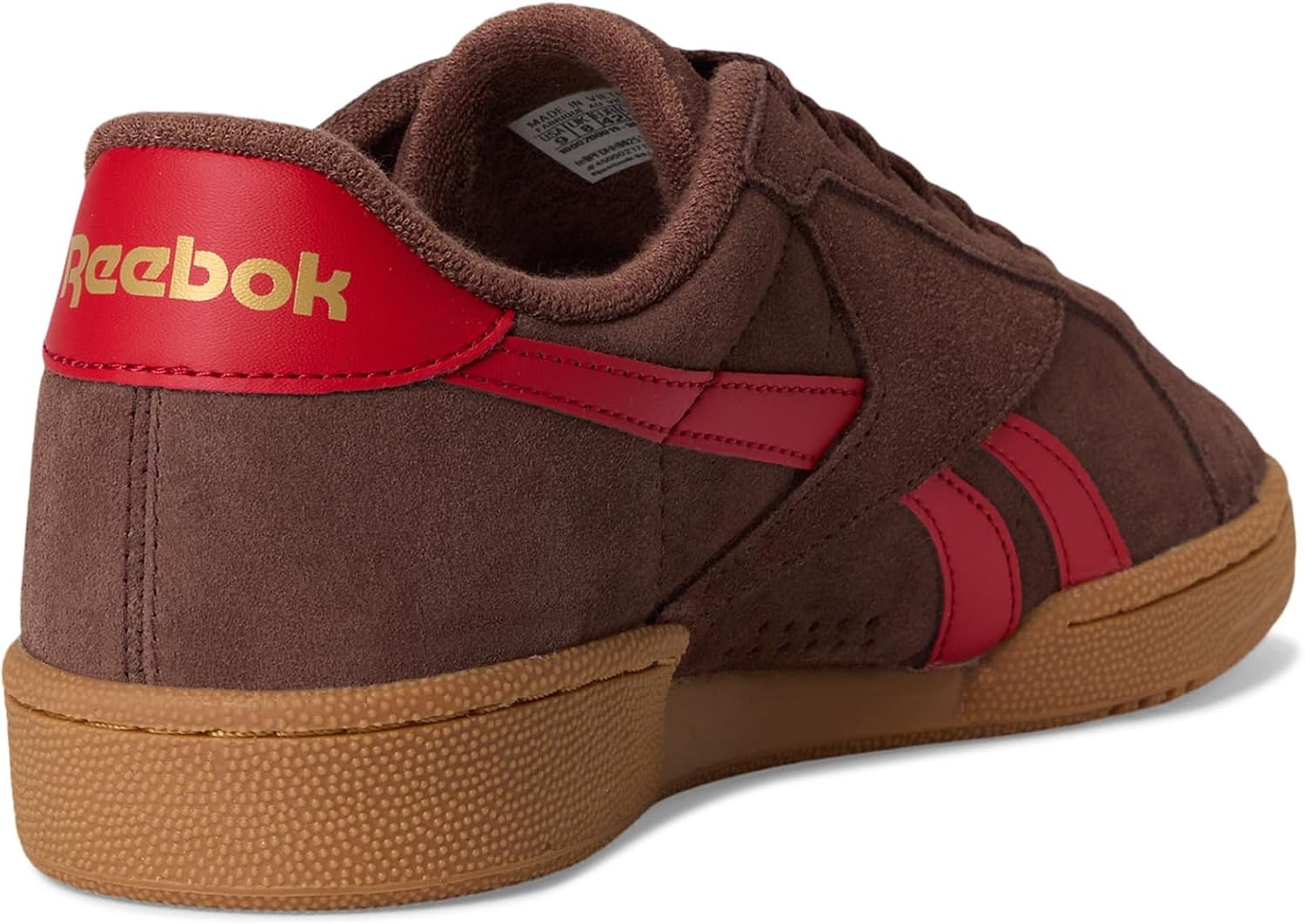 image:imageReebok Unisex Adult Club C Grounds SneakersCampus BrownVector RedGum