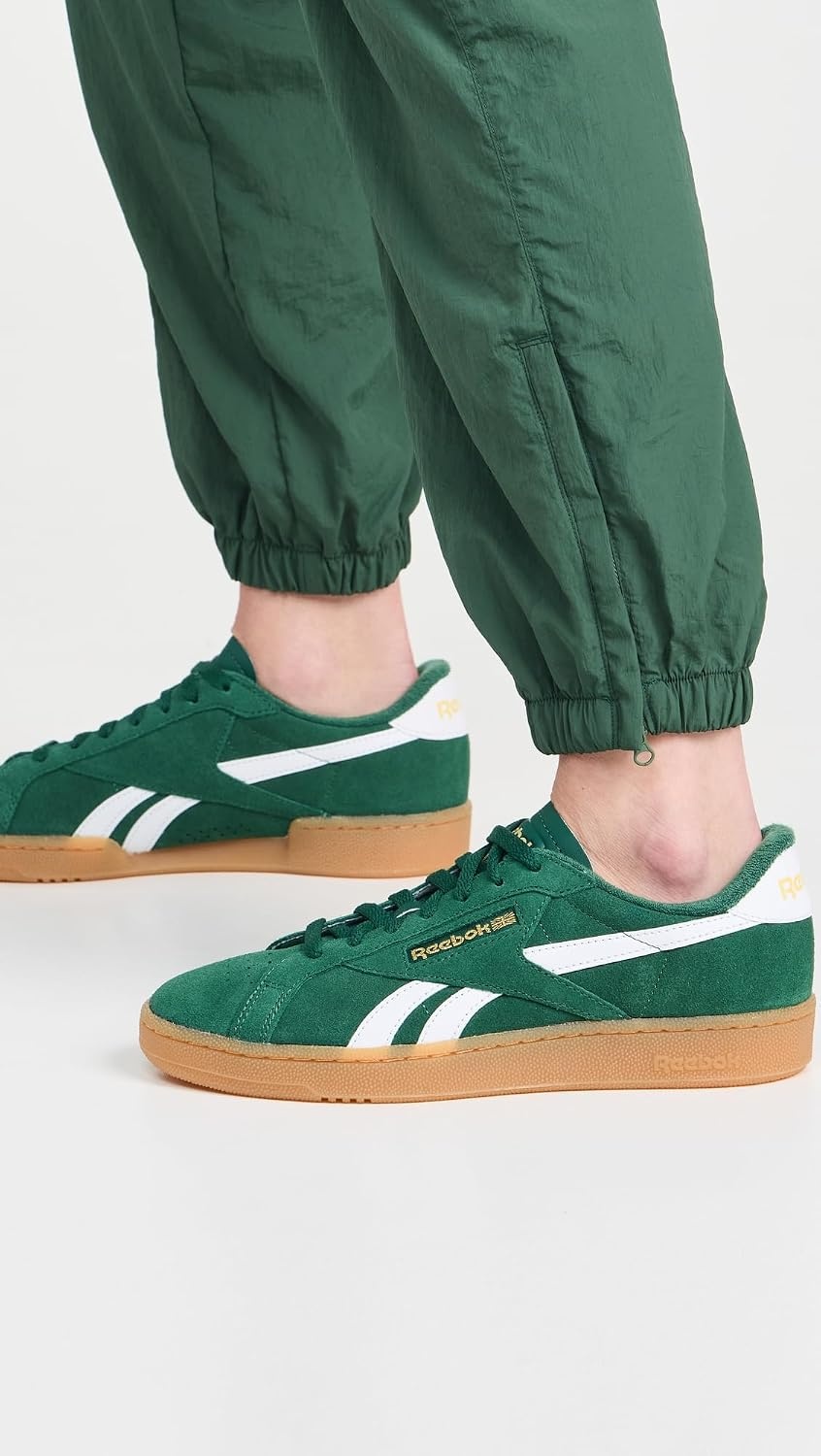 image:imageReebok Unisex Adult Club C Grounds SneakersDark GreenGumFootwear White