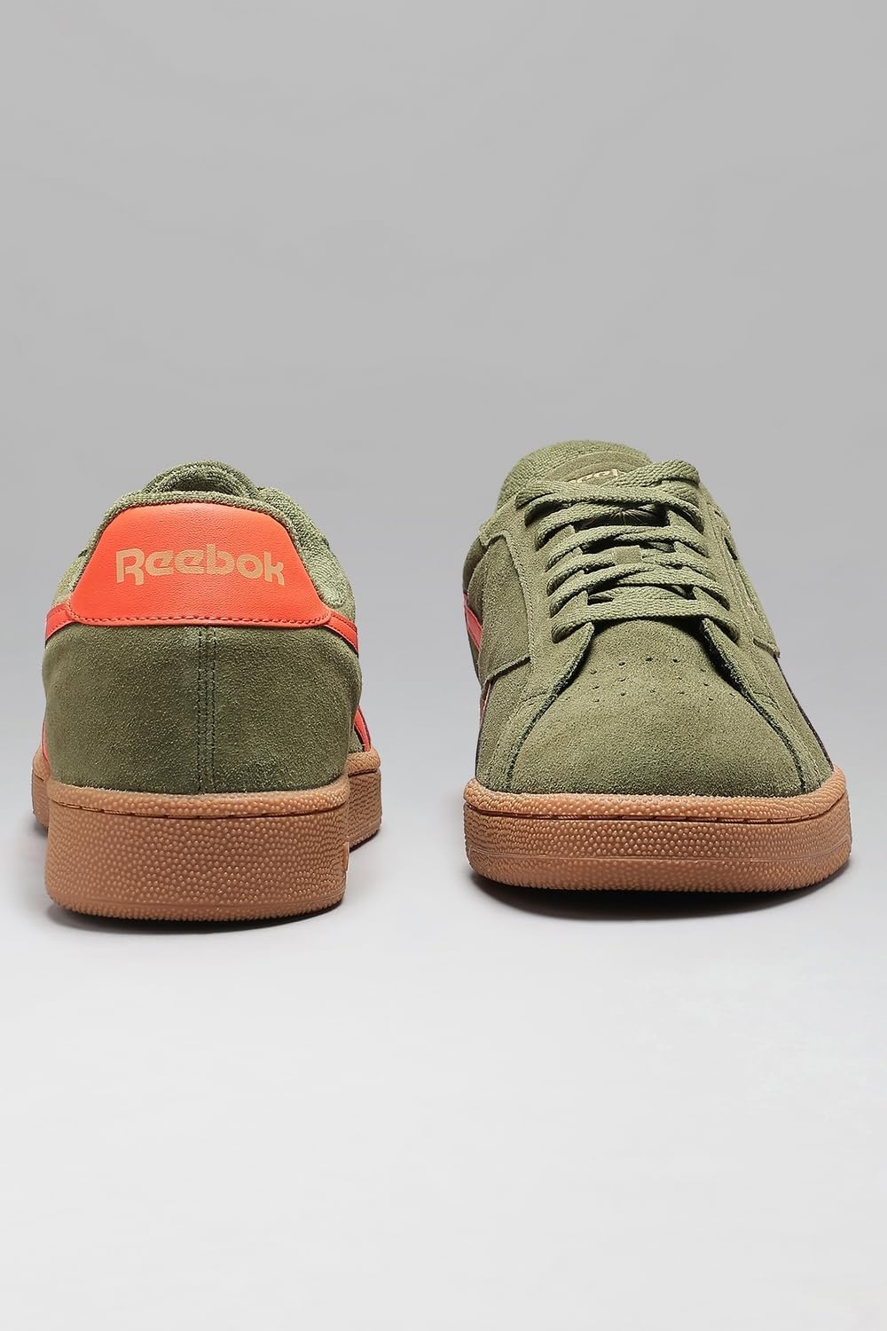 image:imageReebok Unisex Adult Club C Grounds SneakersDeepolive Pump Orange Gum