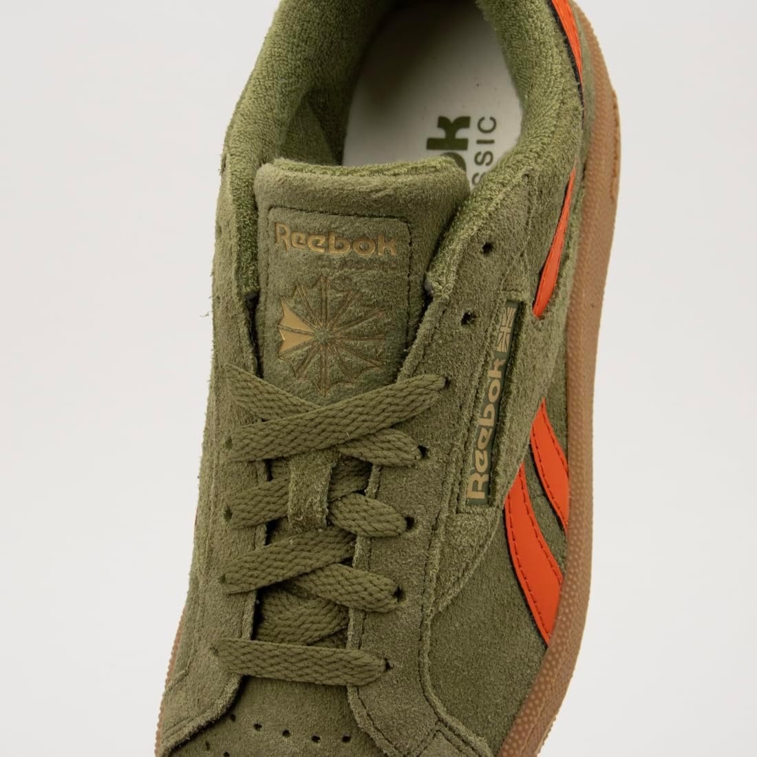 image:imageReebok Unisex Adult Club C Grounds SneakersDeepolive Pump Orange Gum
