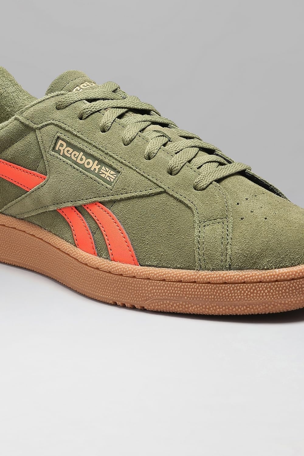 image:imageReebok Unisex Adult Club C Grounds SneakersDeepolive Pump Orange Gum