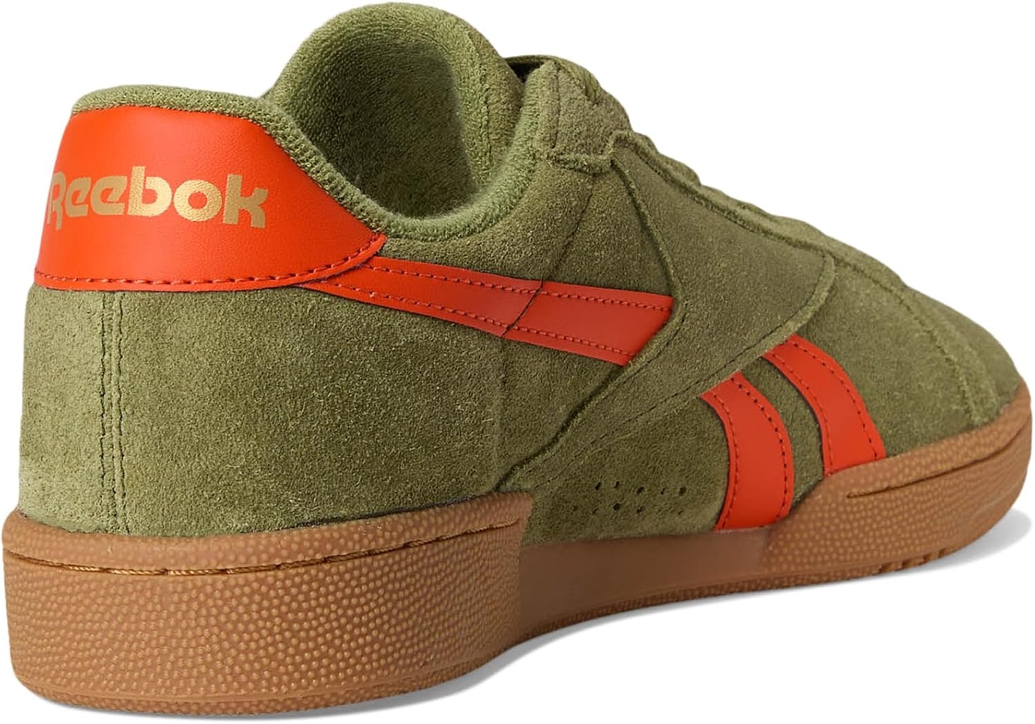 image:imageReebok Unisex Adult Club C Grounds SneakersDeepolivePump OrangeGum