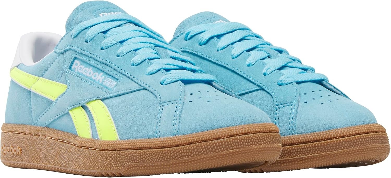 image:imageReebok Unisex Adult Club C Grounds SneakersDigital BlueSolar Acid YellowGum
