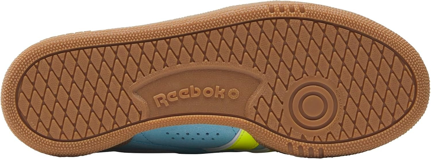 image:imageReebok Unisex Adult Club C Grounds SneakersDigital BlueSolar Acid YellowGum