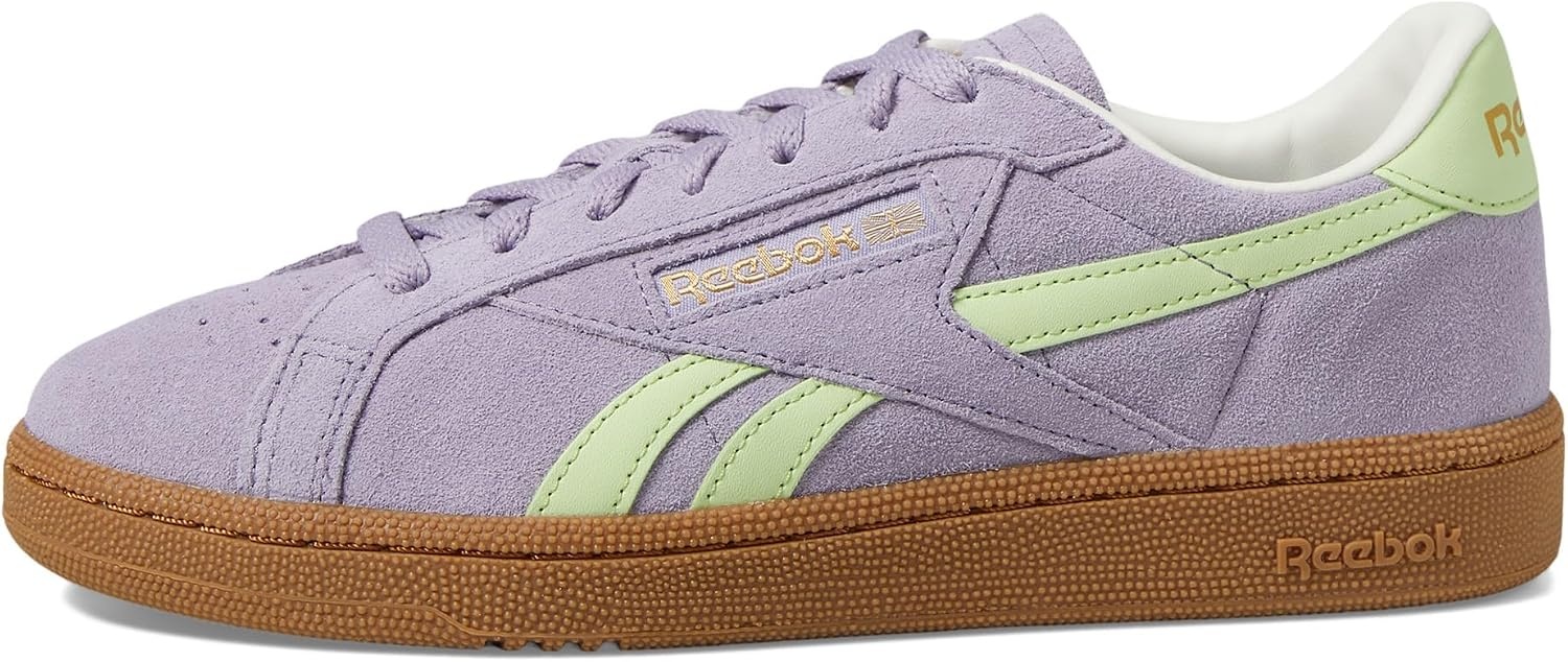 image:imageReebok Unisex Adult Club C Grounds SneakersDusk PurpleAstro LimeGum