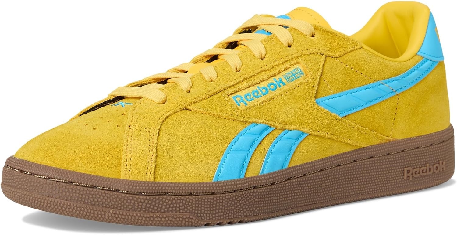 image:imageReebok Unisex Adult Club C Grounds SneakersGolden HazeFuture CyanGum