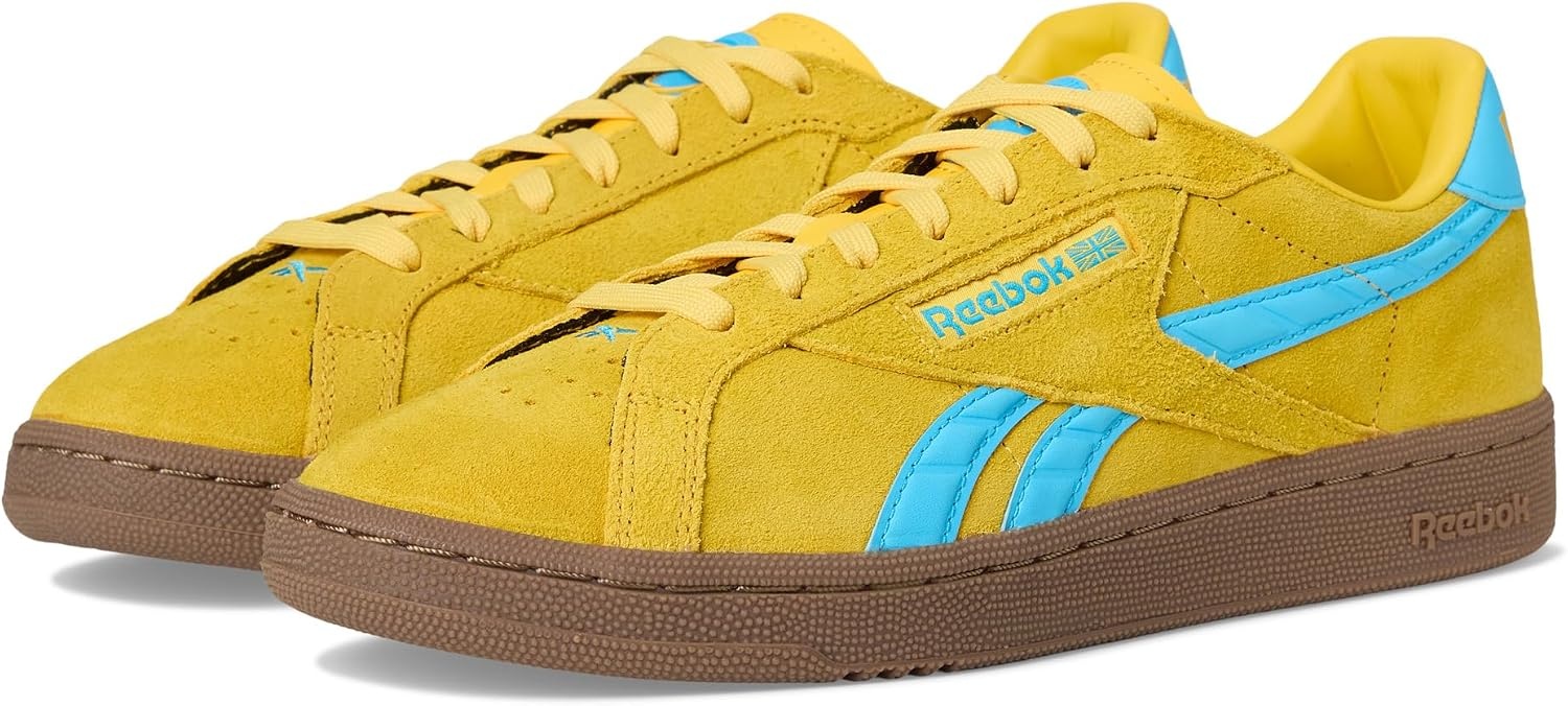 image:imageReebok Unisex Adult Club C Grounds SneakersGolden HazeFuture CyanGum