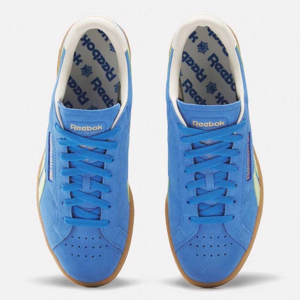 image:imageReebok Unisex Adult Club C Grounds SneakersKinetic Blue Astro Lime Vintage Chalk