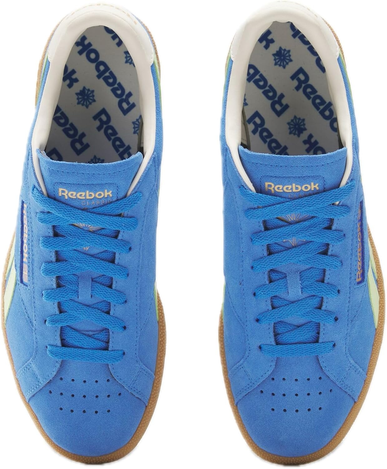 image:imageReebok Unisex Adult Club C Grounds SneakersKinetic BlueAstro LimeVintage Chalk