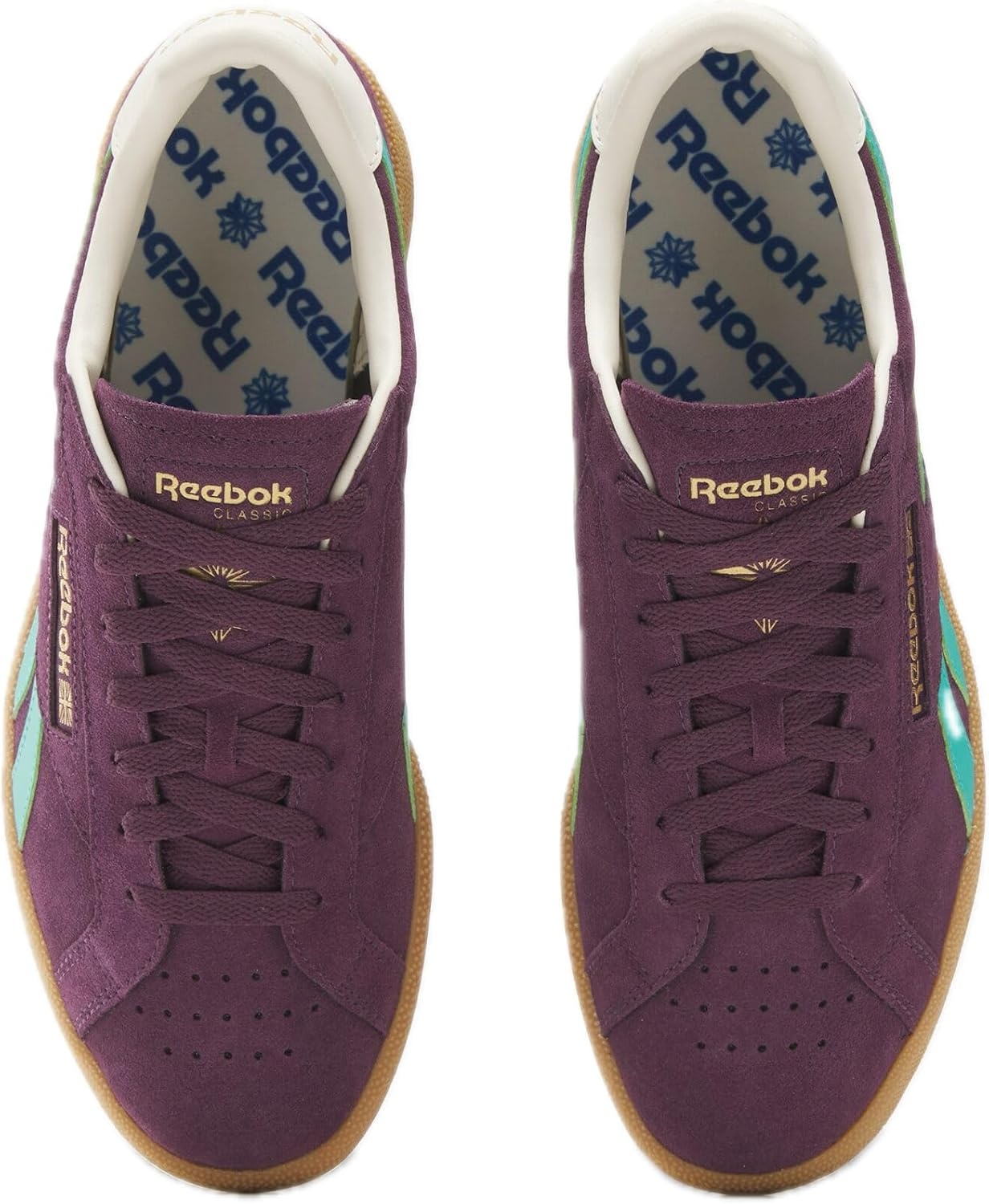 image:imageReebok Unisex Adult Club C Grounds SneakersMidnight PlumUnleashed GreenBlack