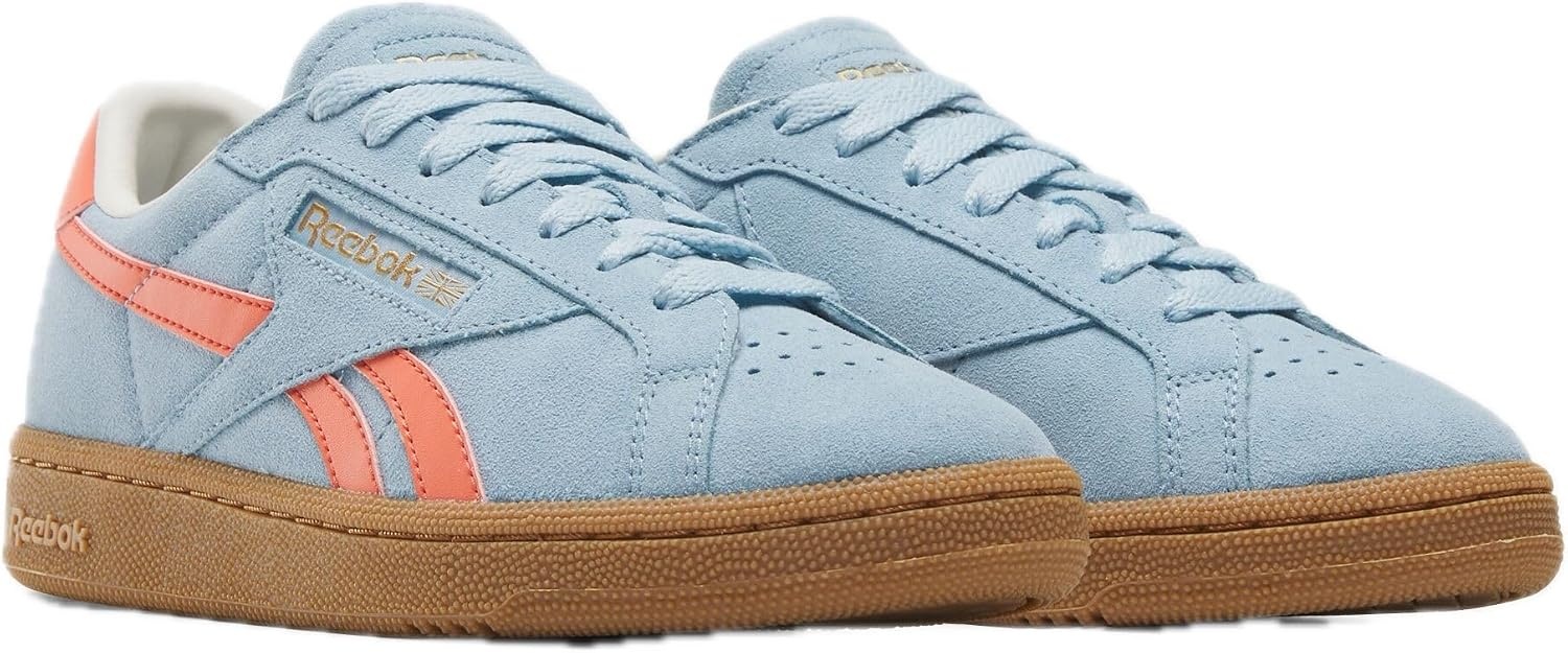 image:imageReebok Unisex Adult Club C Grounds SneakersSoft BlueSupercharged CoralGum