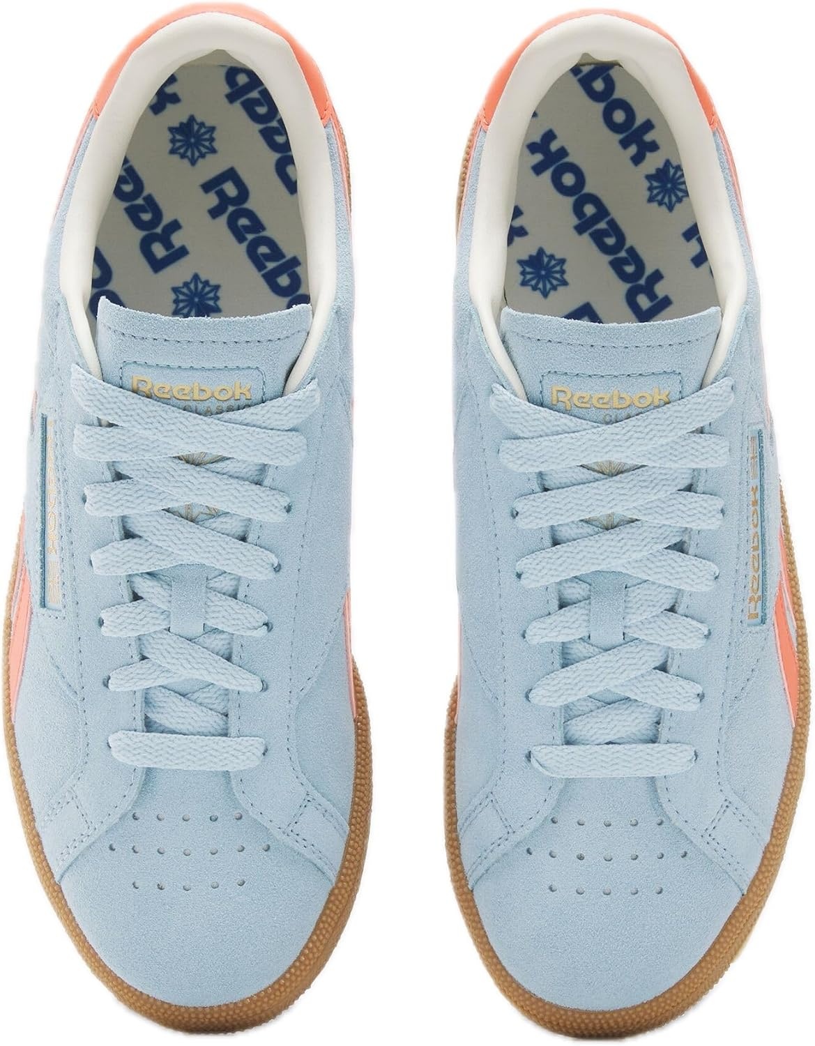 image:imageReebok Unisex Adult Club C Grounds SneakersSoft BlueSupercharged CoralGum