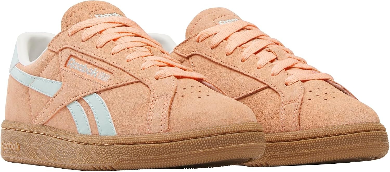 image:imageReebok Unisex Adult Club C Grounds SneakersSunkissed OrangeGlitched AquaChalk