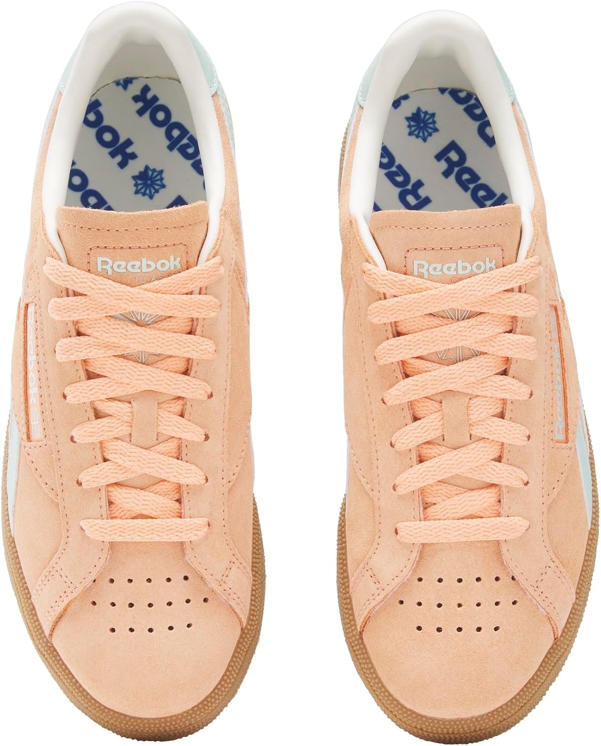 image:imageReebok Unisex Adult Club C Grounds SneakersSunkissed OrangeGlitched AquaChalk