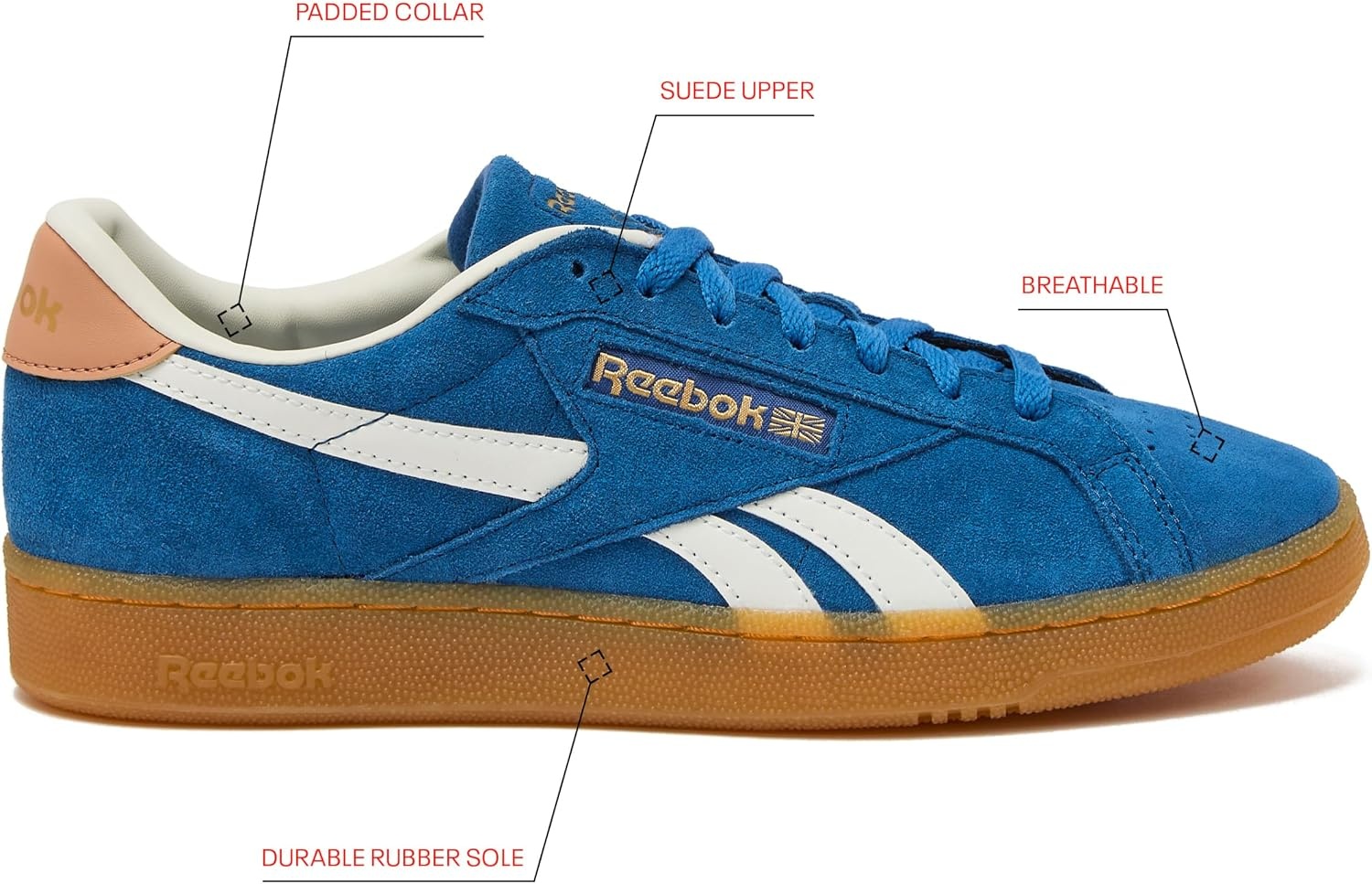 image:imageReebok Unisex Adult Club C Grounds SneakersTwilight BlueClayChalk