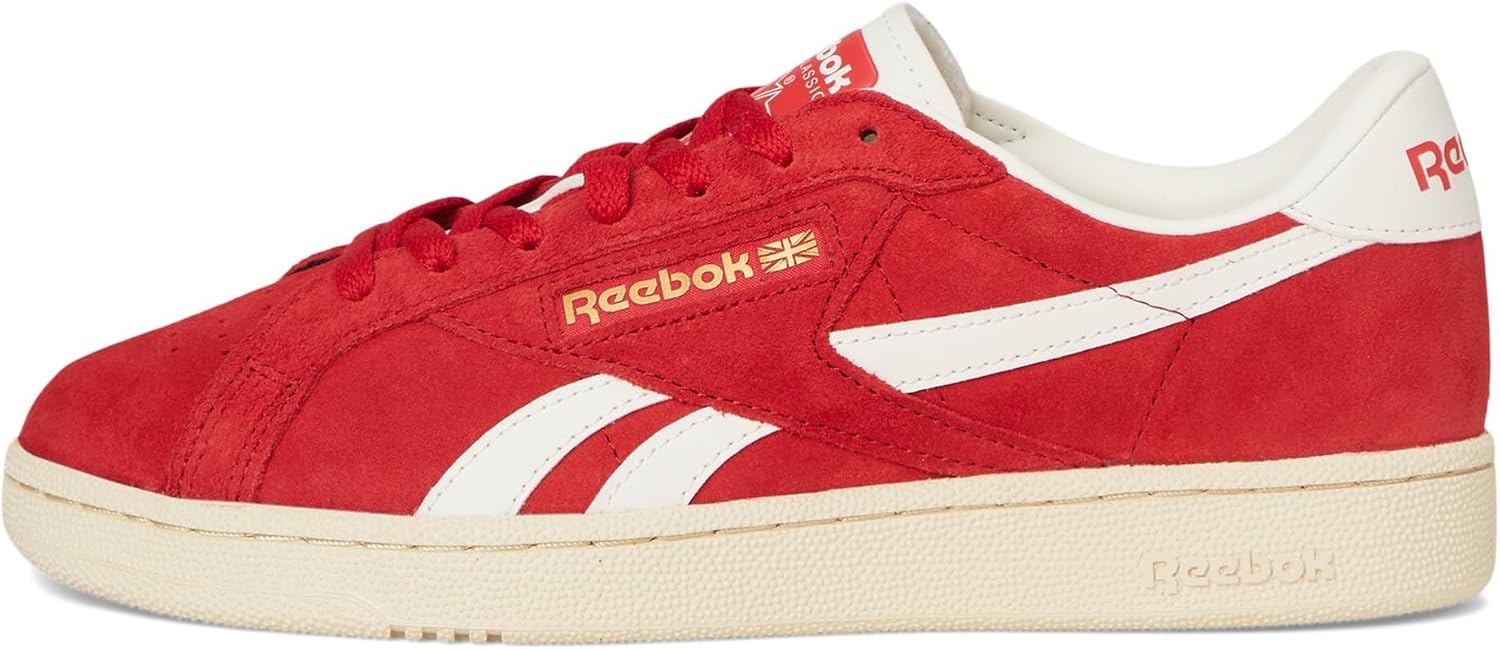 image:imageReebok Unisex Adult Club C Grounds SneakersVector RedPaper WhiteChalk
