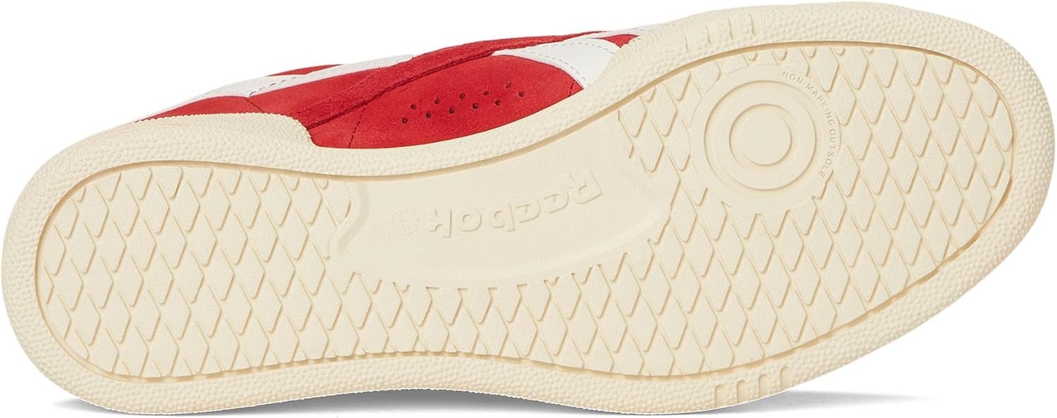 image:imageReebok Unisex Adult Club C Grounds SneakersVector RedPaper WhiteChalk