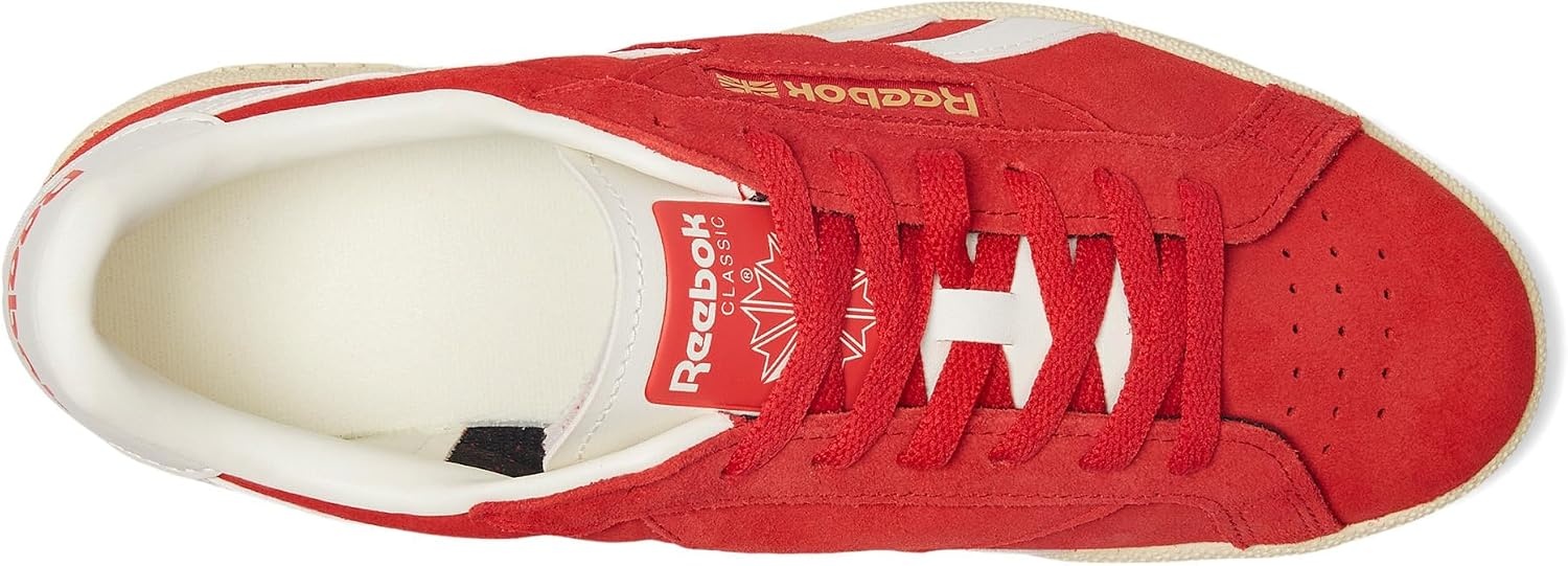image:imageReebok Unisex Adult Club C Grounds SneakersVector RedPaper WhiteChalk