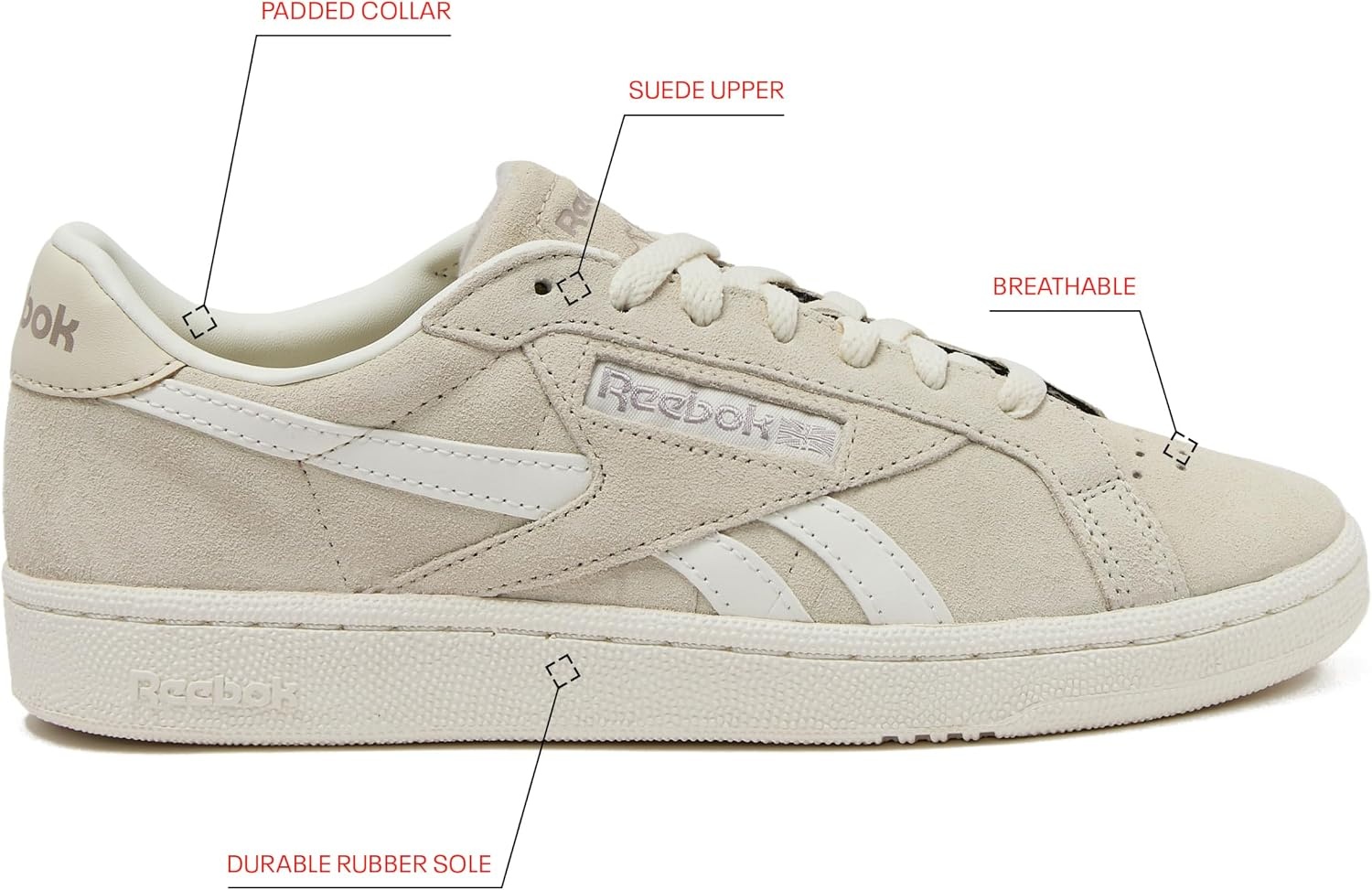 image:imageReebok Unisex Adult Club C Grounds SneakersVintage ChalkChalkSand