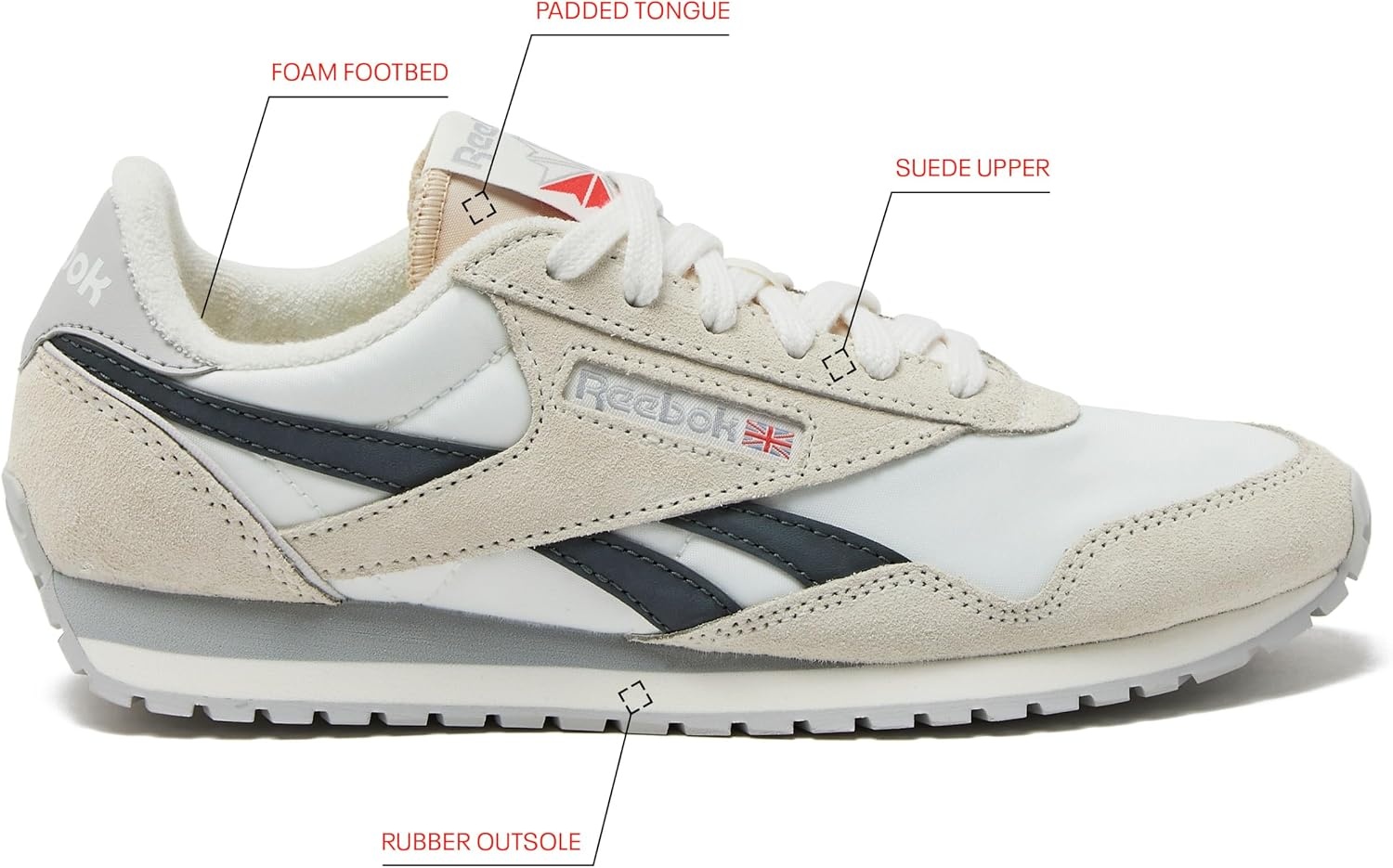 image:imageReebok Womens Classic AZ Legacy Sneakers for Women Casual Athletic Womens ShoesChalkChalkGrey 5