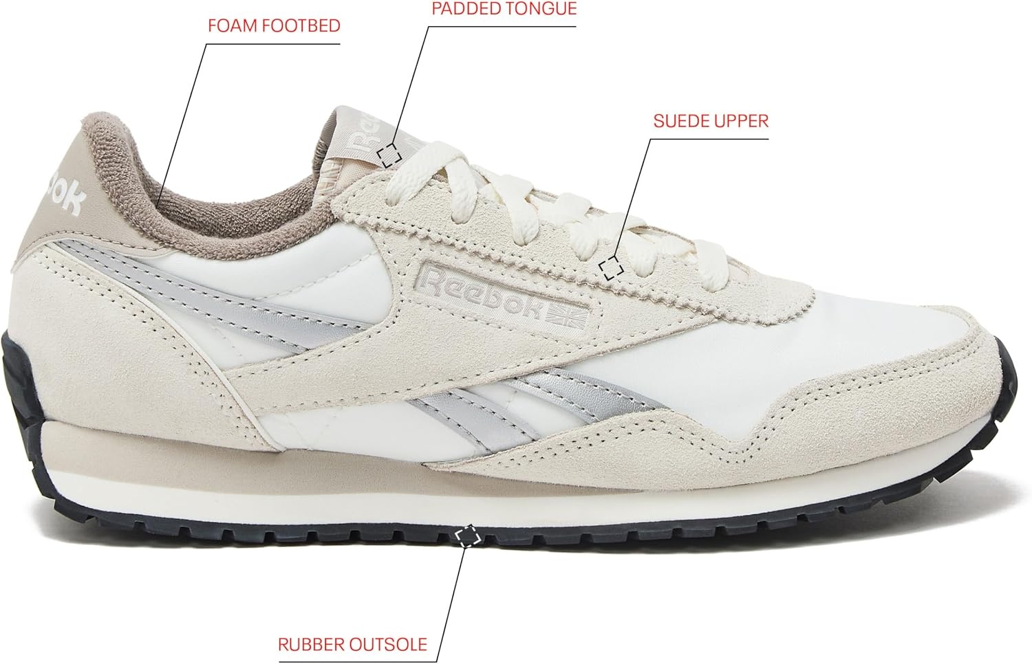 image:imageReebok Womens Classic AZ Legacy Sneakers for Women Casual Athletic Womens ShoesChalkChalkGrey
