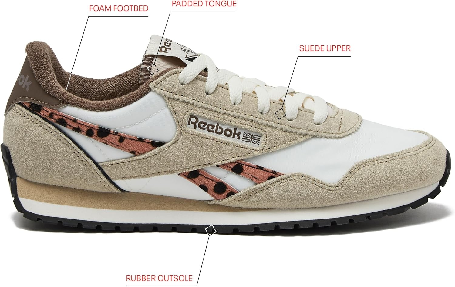 image:imageReebok Womens Classic AZ Legacy Sneakers for Women Casual Athletic Womens ShoesChalkClassic BeigeTrek Grey