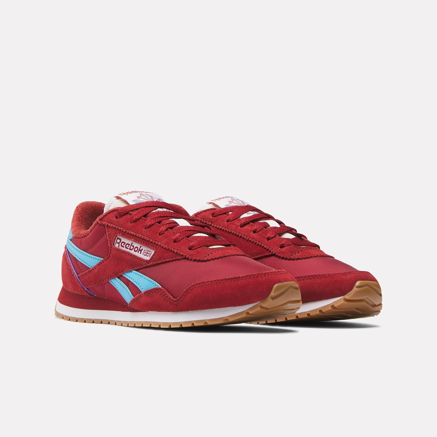 image:imageReebok Womens Classic AZ Legacy Sneakers for Women Casual Athletic Womens ShoesRetro Red Retro Red Future Cyan