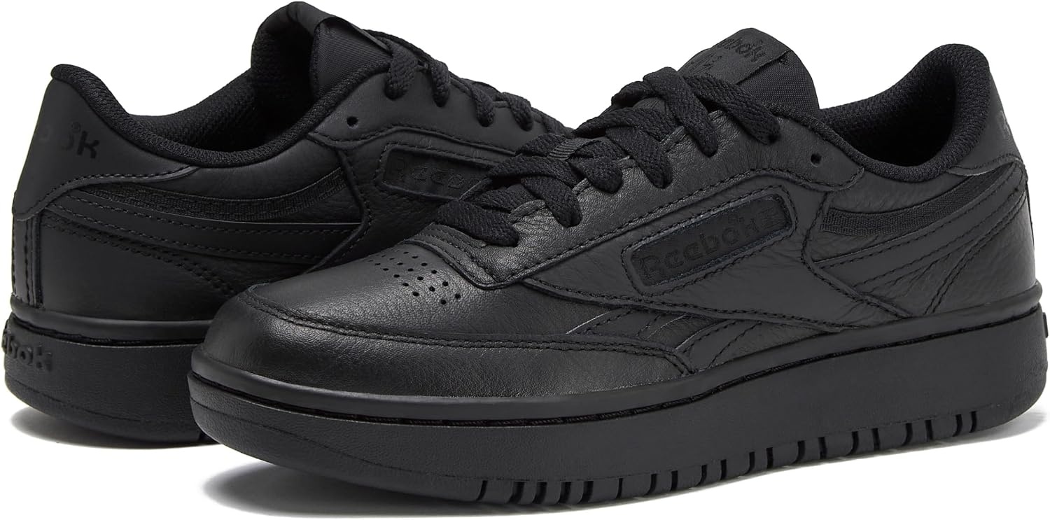 image:imageReebok Womens Club C Double Revenge Platform Tennis Shoes for Women Fashion Womens SneakersBlackBlackBlack