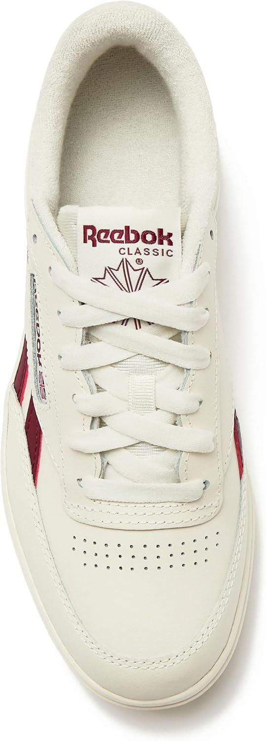 image:imageReebok Womens Club C Double Revenge Platform Tennis Shoes for Women Fashion Womens SneakersChalkChalkClassic Burgundy