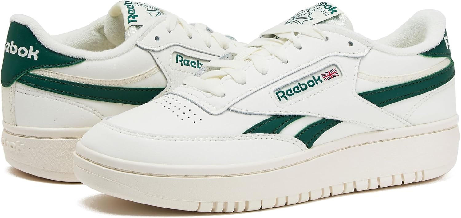 image:imageReebok Womens Club C Double Revenge Platform Tennis Shoes for Women Fashion Womens SneakersChalkChalkDark Green