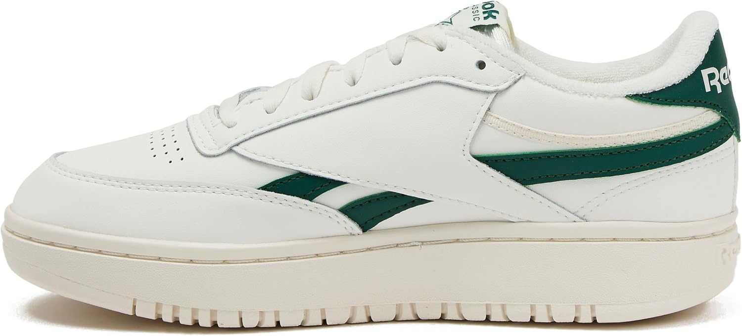 image:imageReebok Womens Club C Double Revenge Platform Tennis Shoes for Women Fashion Womens SneakersChalkChalkDark Green