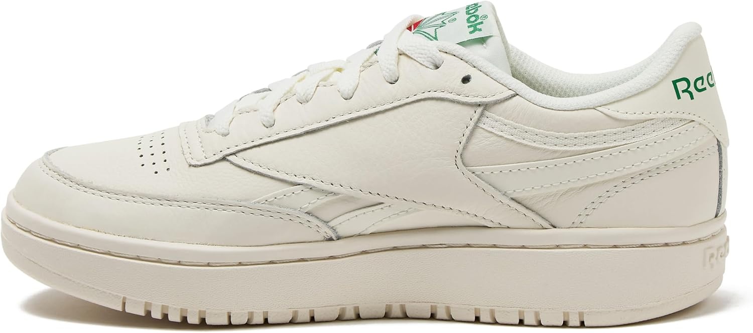 image:imageReebok Womens Club C Double Revenge Platform Tennis Shoes for Women Fashion Womens SneakersChalkGreen No Side Stripe
