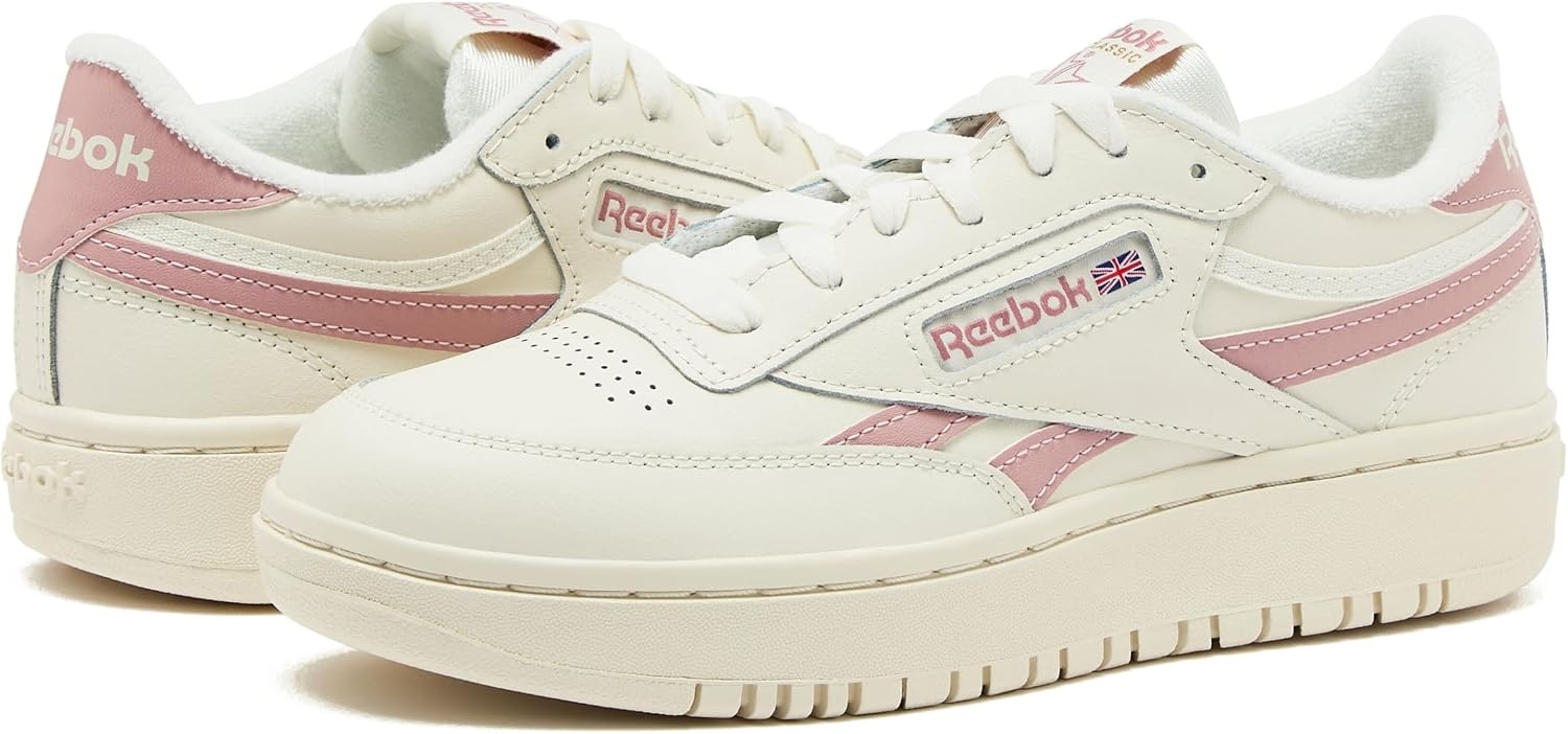 image:imageReebok Womens Club C Double Revenge Platform Tennis Shoes for Women Fashion Womens SneakersChalkSmokey RoseChalk