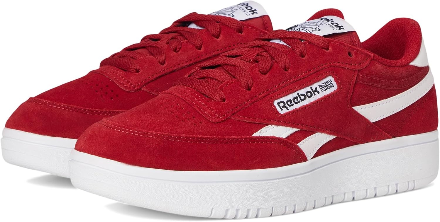 image:imageReebok Womens Club C Double Revenge Platform Tennis Shoes for Women Fashion Womens SneakersFlashredBlackFootwear White