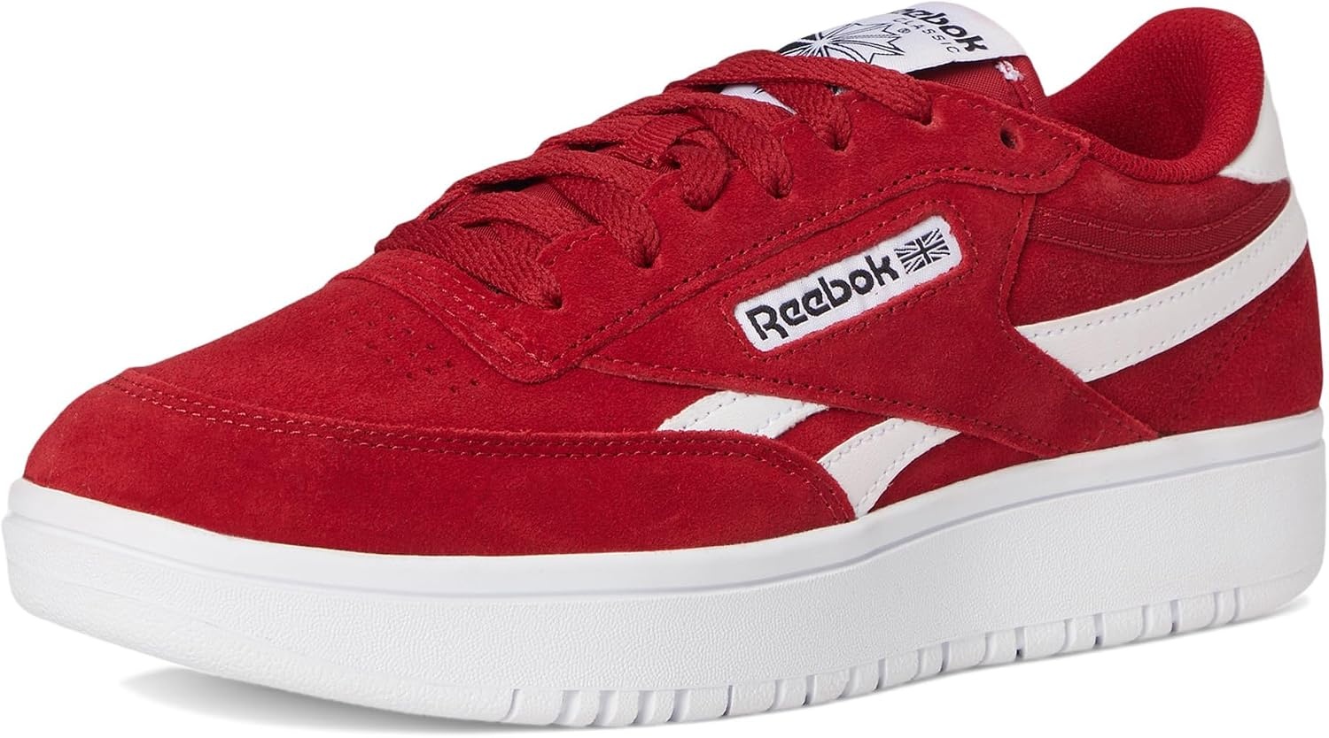 image:imageReebok Womens Club C Double Revenge Platform Tennis Shoes for Women Fashion Womens SneakersFlashredBlackFootwear White