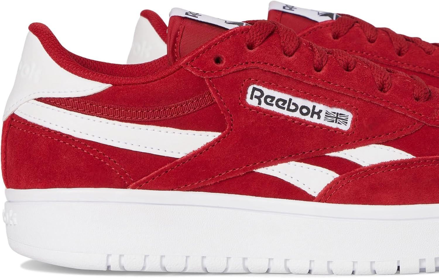 image:imageReebok Womens Club C Double Revenge Platform Tennis Shoes for Women Fashion Womens SneakersFlashredBlackFootwear White