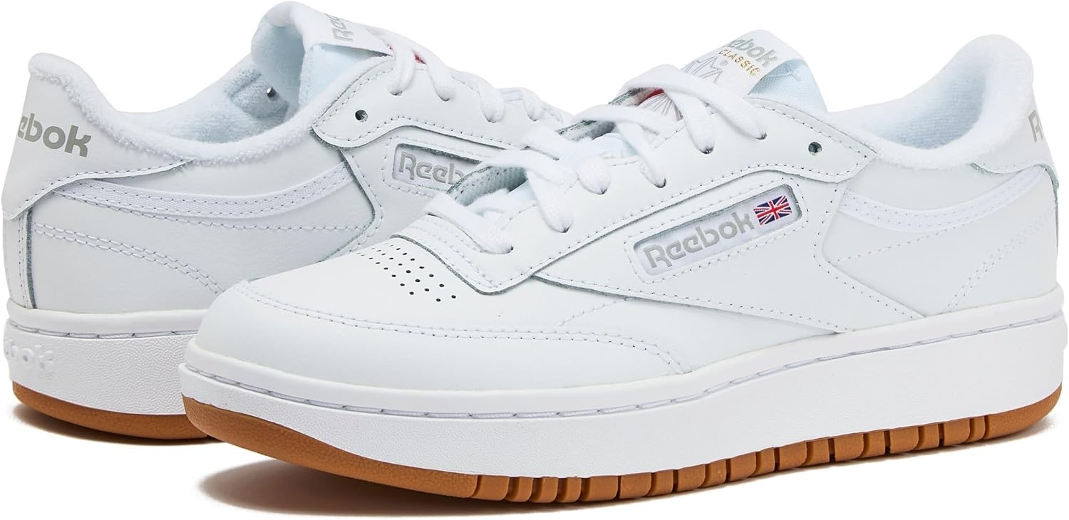 image:imageReebok Womens Club C Double Revenge Platform Tennis Shoes for Women Fashion Womens SneakersWhiteReebok Gum 07White