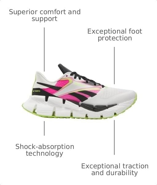 image:imageReebok Womens Floatzig Running ShoesChalkBlackLaser Pink