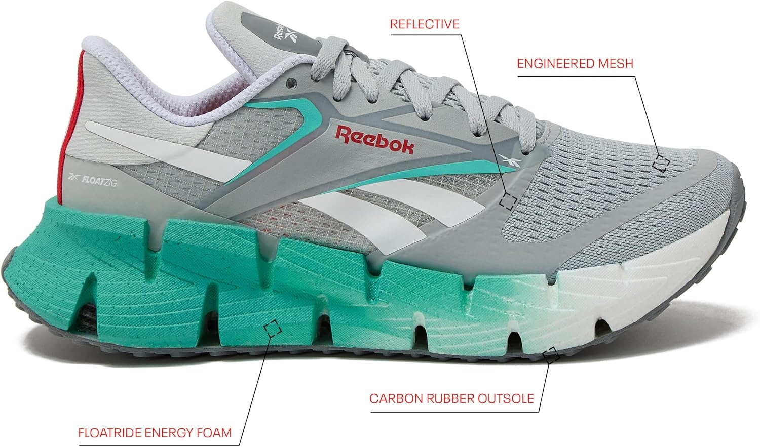 image:imageReebok Womens Floatzig Running ShoesGrey 1Ai AquaWhite