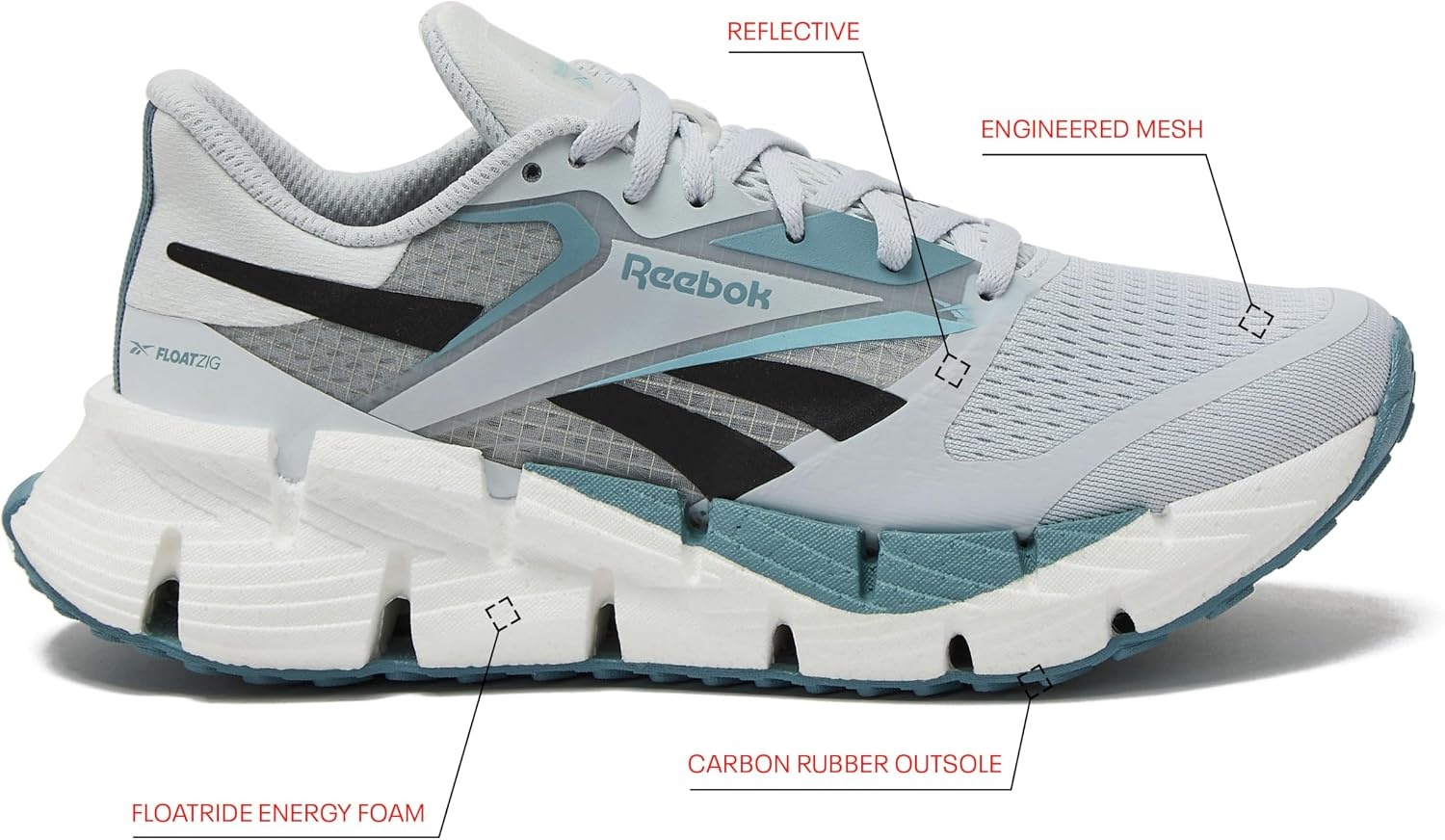 image:imageReebok Womens Floatzig Running ShoesMoonstoneSoft SlateBlack