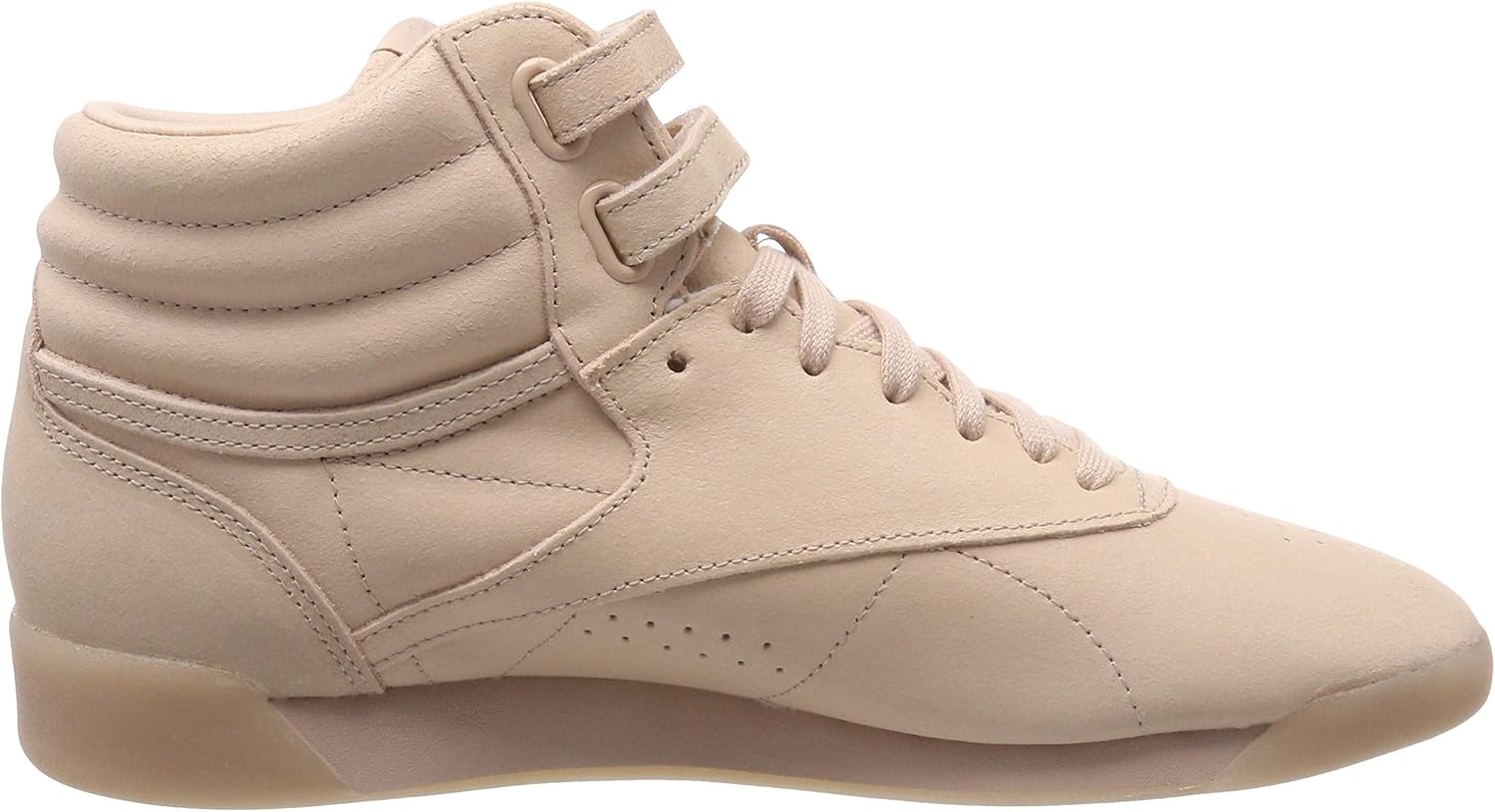 image:imageReebok Womens Freestyle Hi High Top Basketball SneakersBeige Face Bare Beige White 0