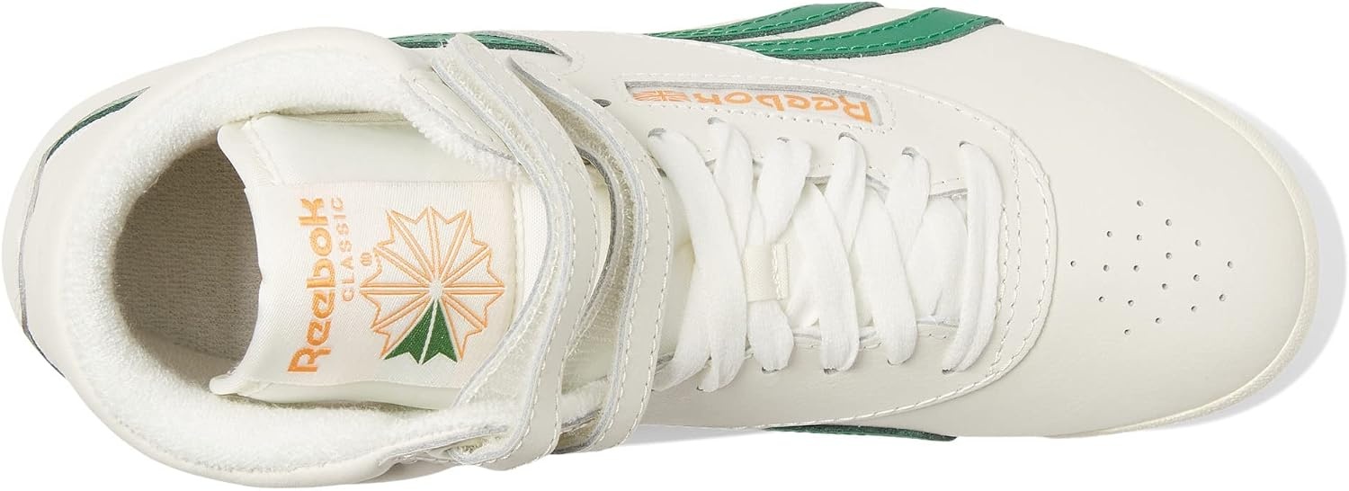 image:imageReebok Womens Freestyle Hi High Top Basketball SneakersChalkGlen GreenPeach Fuzz