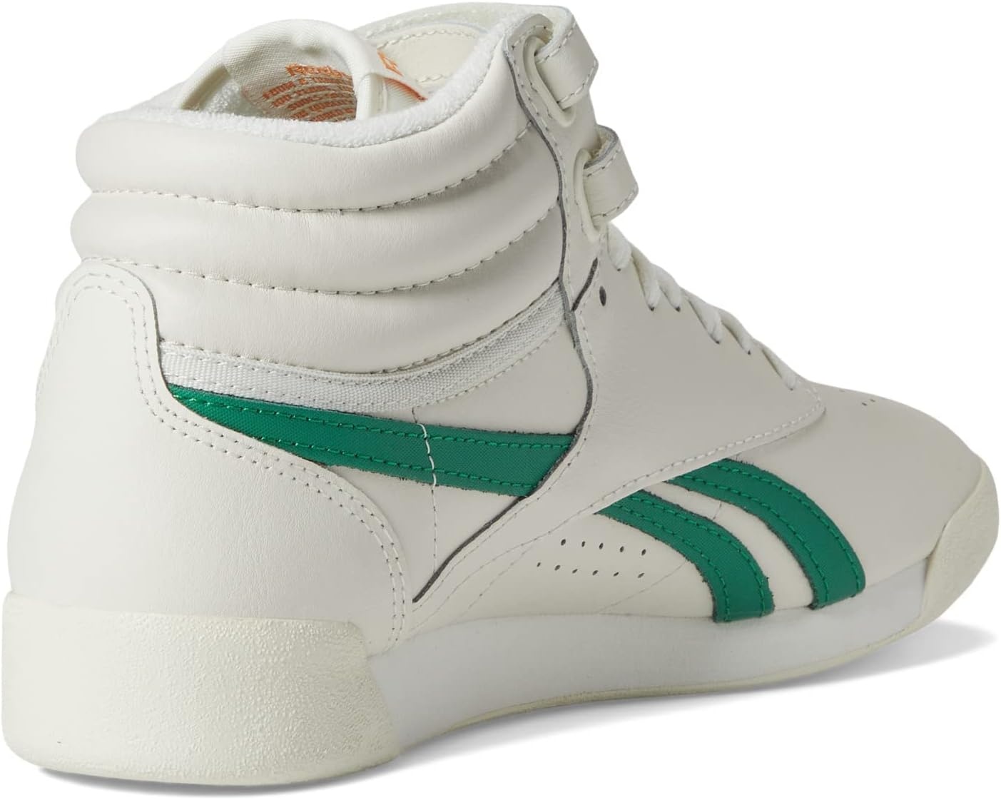 image:imageReebok Womens Freestyle Hi High Top Basketball SneakersChalkGlen GreenPeach Fuzz