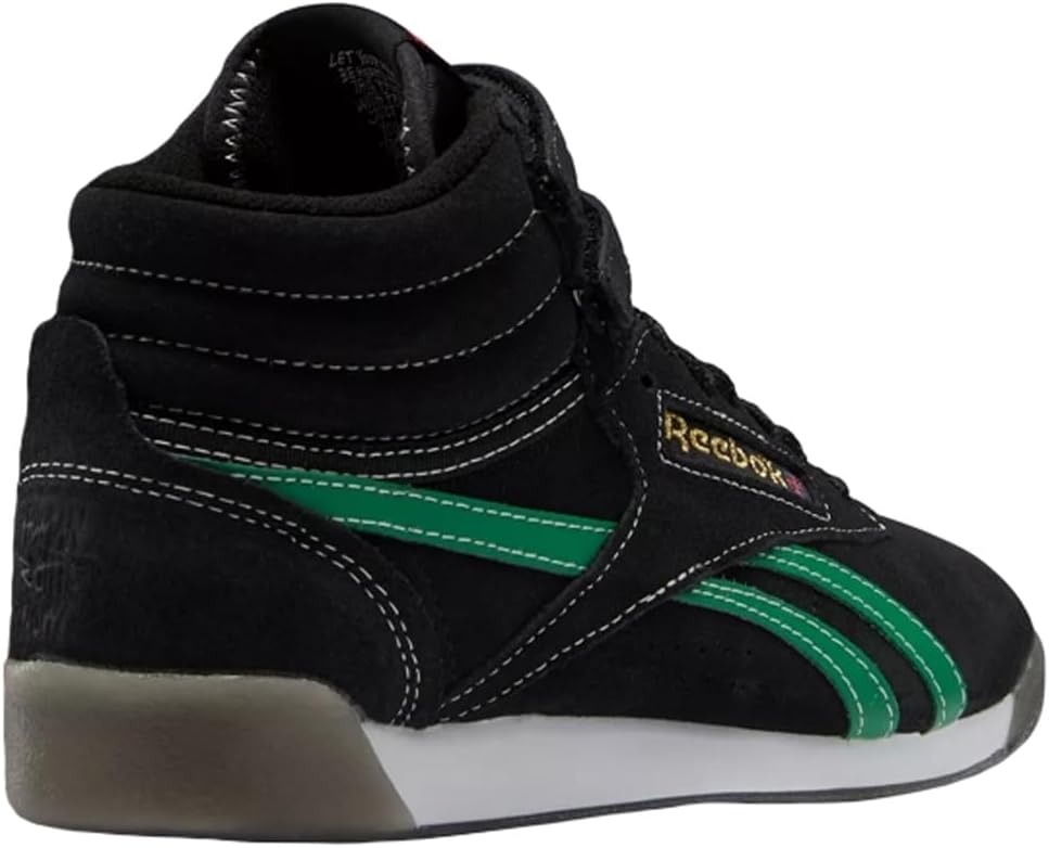 image:imageReebok Womens Freestyle Hi High Top Basketball SneakersCore BlackGlegrnVecr